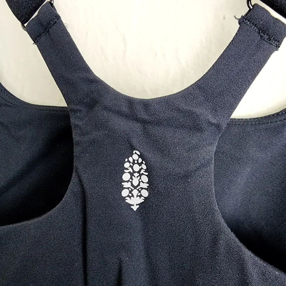 NWT Free People Hatch Maternity Never Better Square Neck Sports Bra - Black, XS